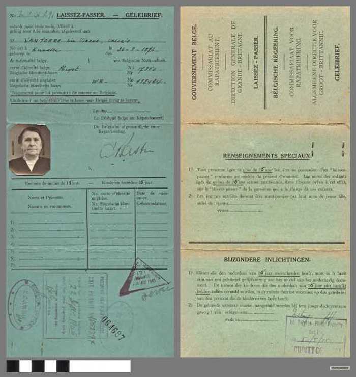 Geleibrief - Laissez-passer - Viaene Valerie