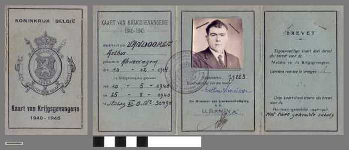 Koninkrijk België - Kaart van Krijgsgevangene 1940-1945 - Vandooren Arthur