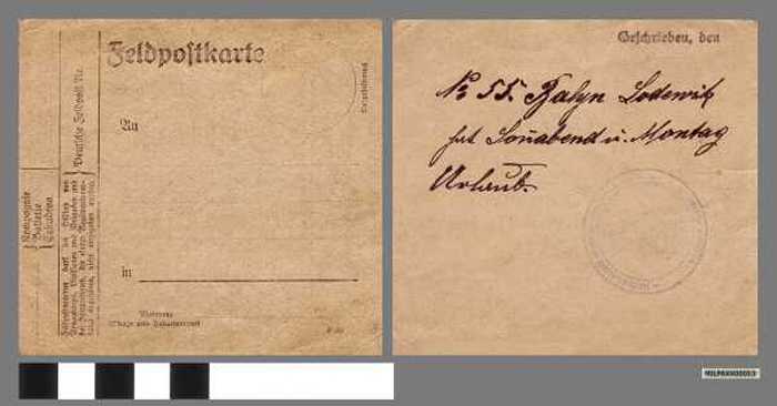 Feldpostkarte - Balyn Lodewick