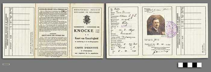 Kaart van eenzelvigheid en inschrijving in de bevolkingsregisters - Knocke a/zee - Van Steene Oscar