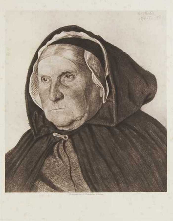 Aus Belgien, Studien-Blätter von K. Mediz - Vrouw met kapmantel