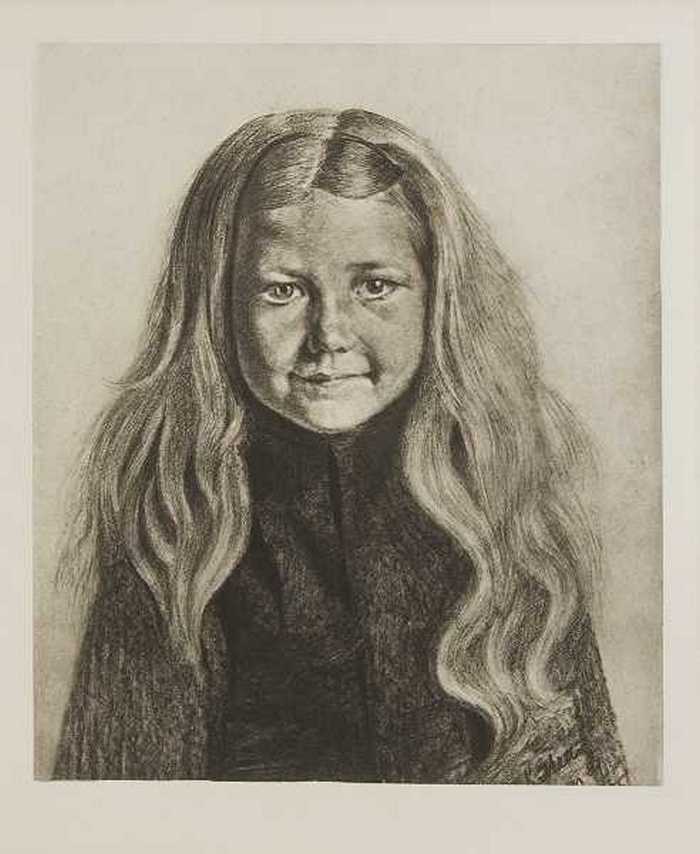 Aus Belgien, Studien-Blätter von K. Mediz - Kind met lange blonde haren