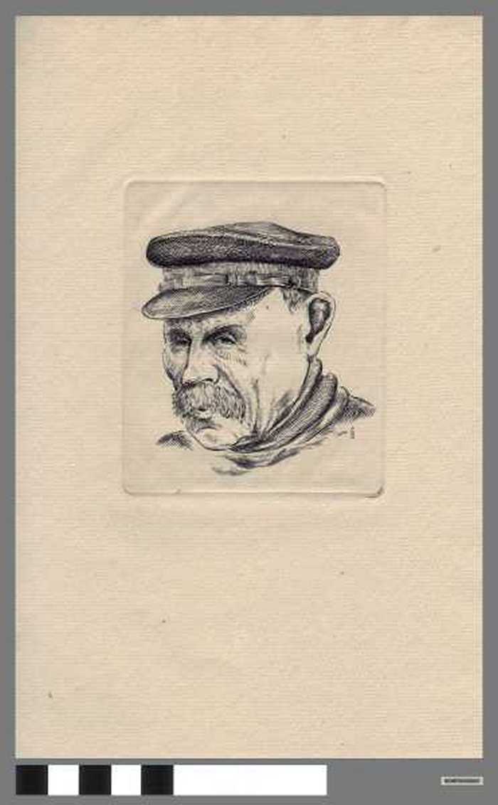 Visser met pet en snor