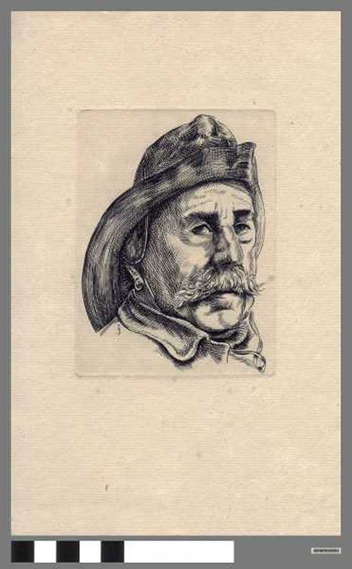 Visser met zuidwester en snor