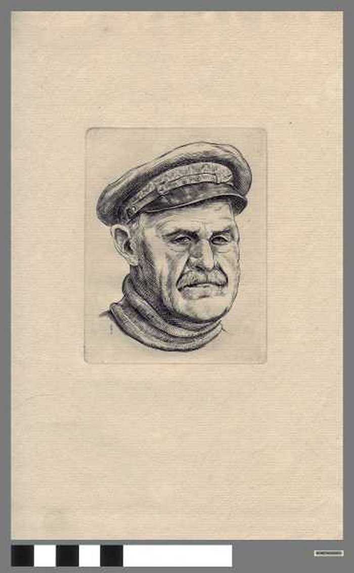 Visser met pet en snor