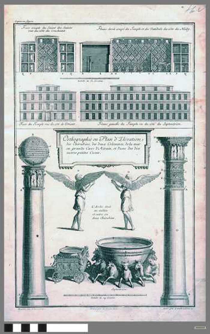 Orthographie ou Plan dElévation des Chérubins