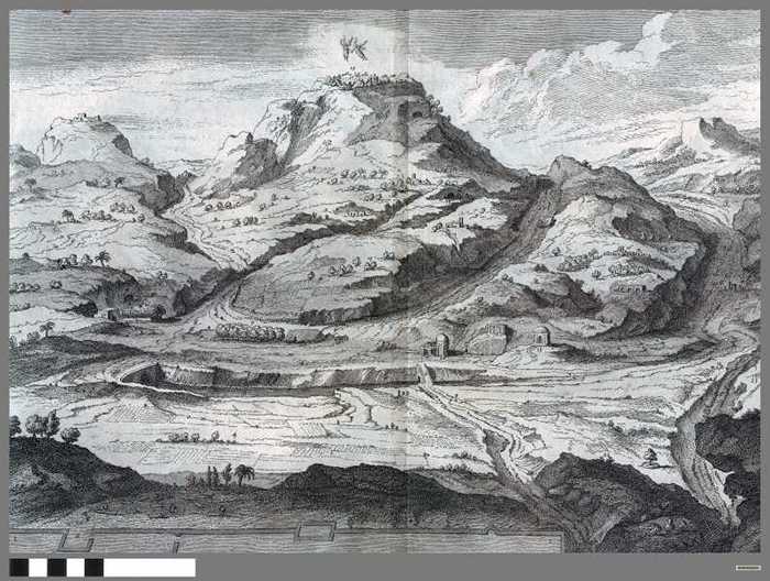 Plan de la montagne des oliviers. Selon les nouveaux Voïageurs.