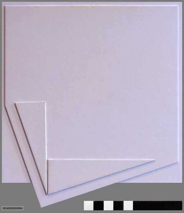 Grafisch kunstwerk uit wit kunststof