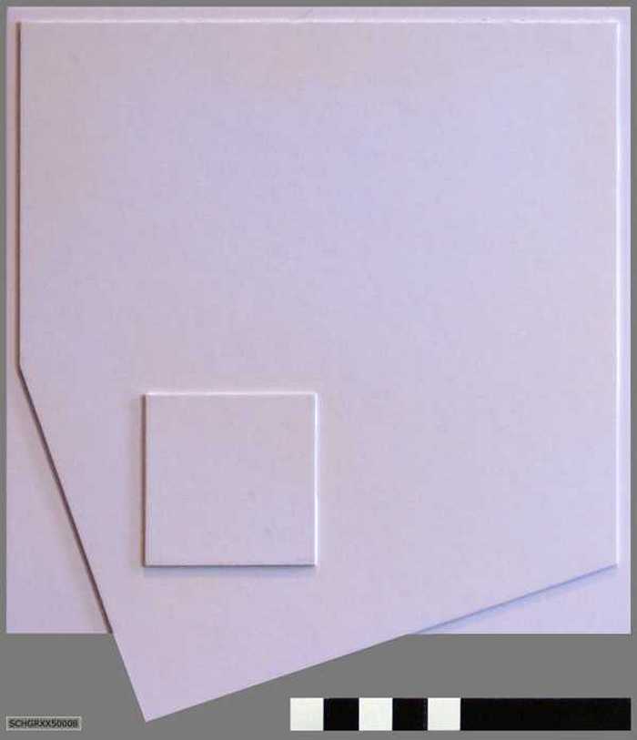 Grafisch kunstwerk uit wit kunststof