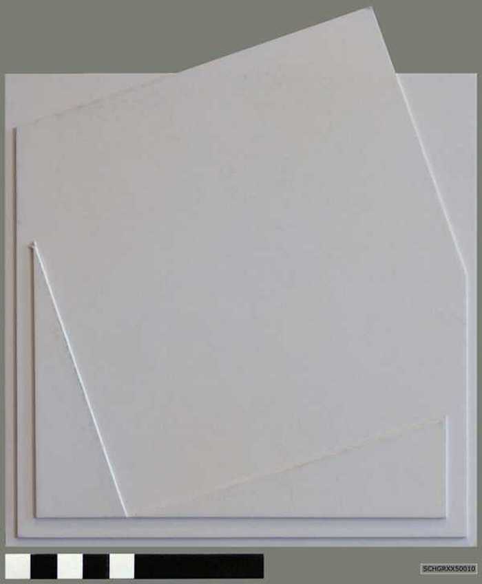 Grafisch kunstwerk uit wit kunststof