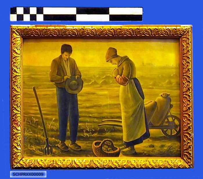 Vroom gebed op het land, naar het Angelus van J.F. Millet.