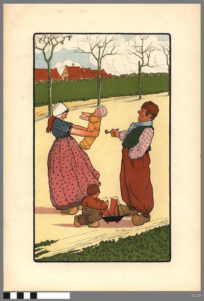 Prent volgens Cassiers - Gezin, Nr. 282/1.