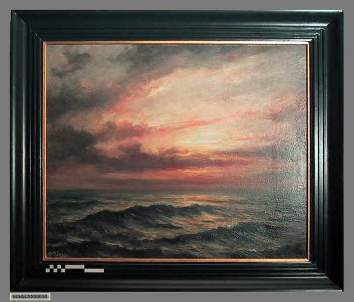 Ciel au soir sur la mer.