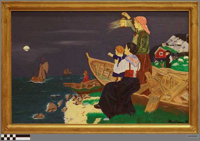 Vissersvrouwen wachten op de thuiskomst