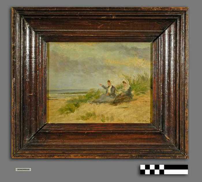 Schilderij - Twee vrouwen aan het strand (eigen titel)