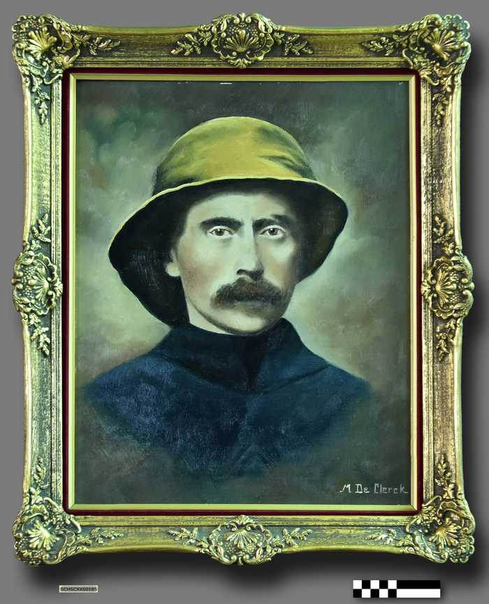 Schilderij op doek van de visser Karel Helsmoortel