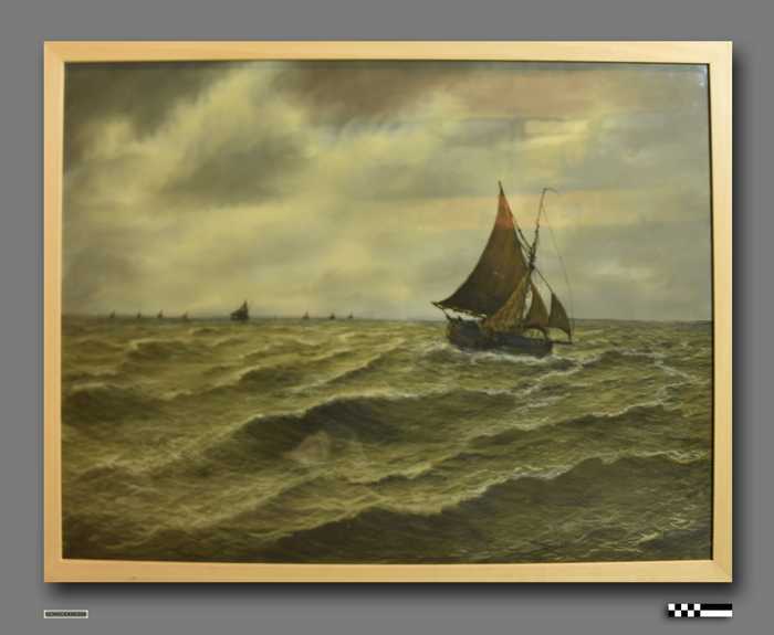 Marine met 10 vissersschepen