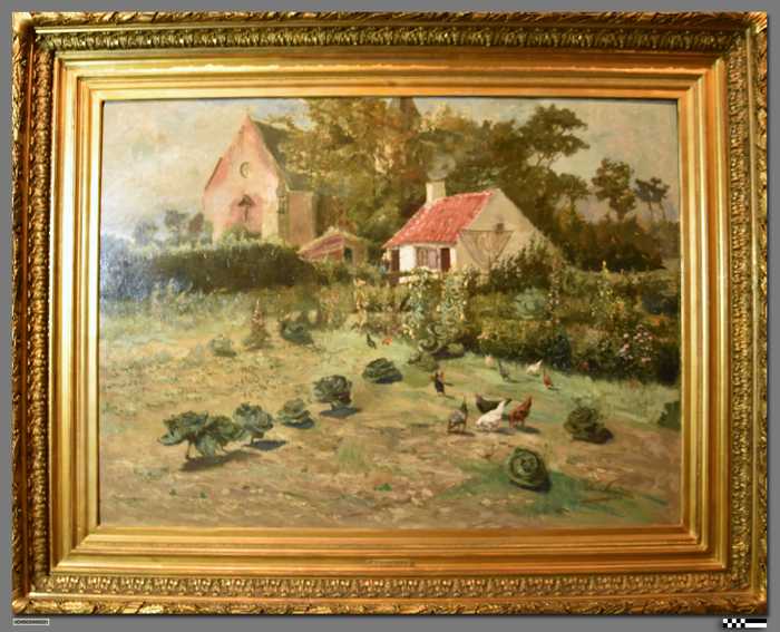 Oude Margarethakerk met huisjes