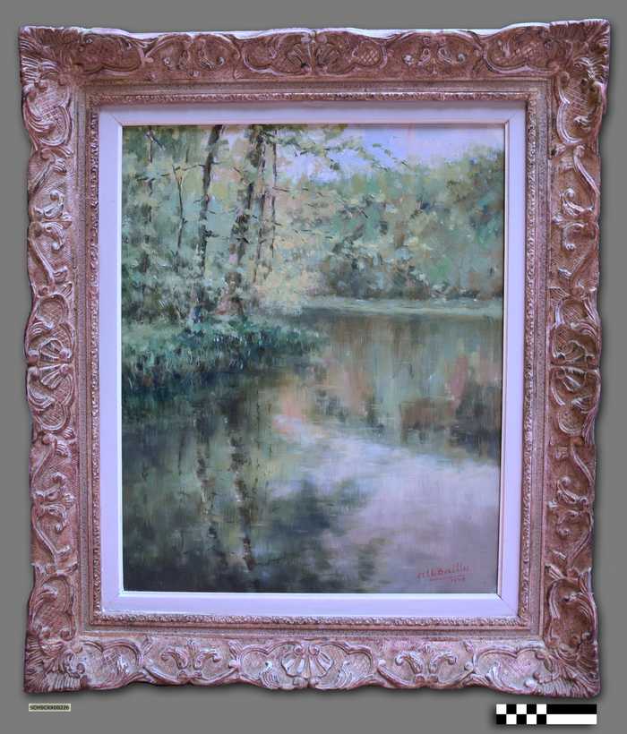 Vijver in de lente - Etang au printemps