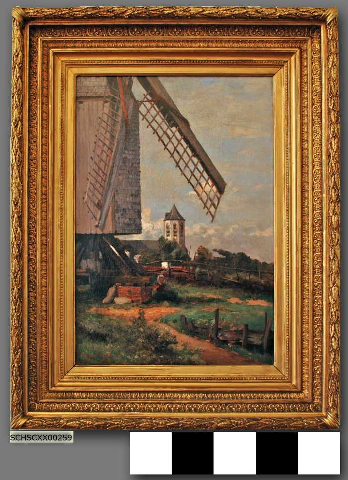 Rustend bij de molen