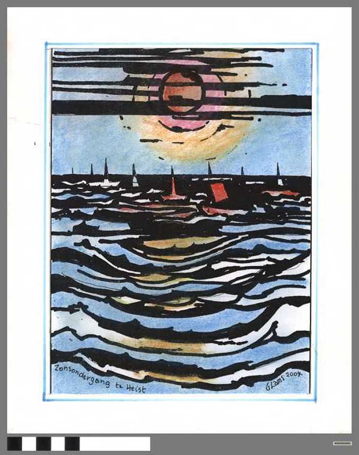 Zonsondergang te Heist