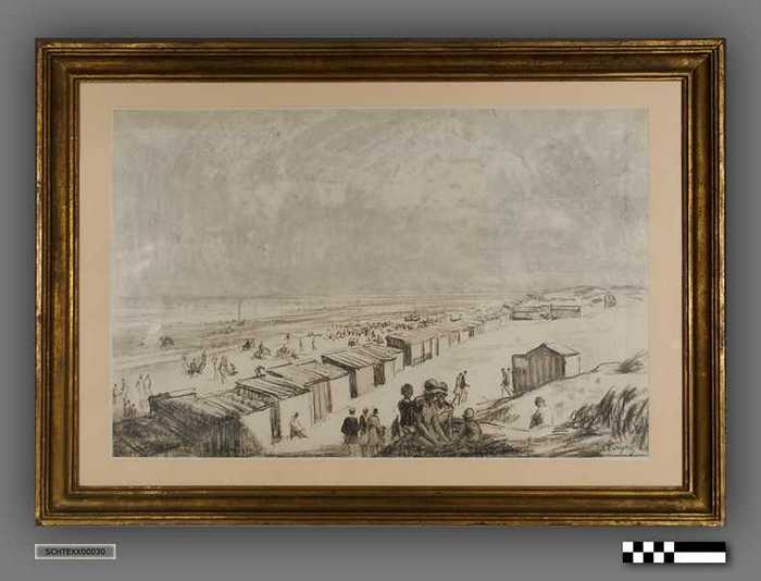 Zomerse impressie bij lage tij op het strand van het Zoute - Piryns