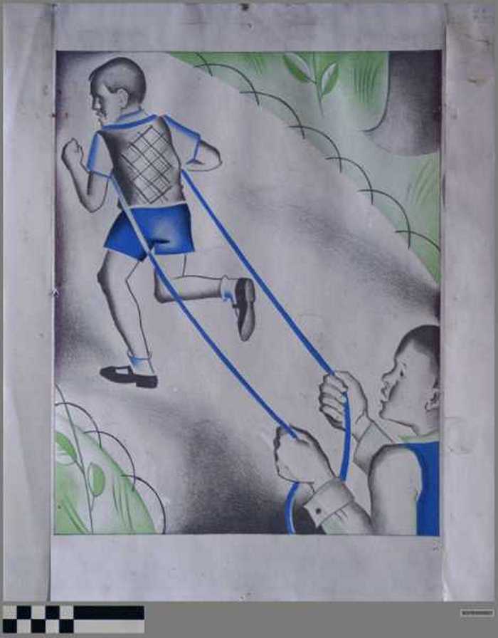 Gekleurde krijttekening