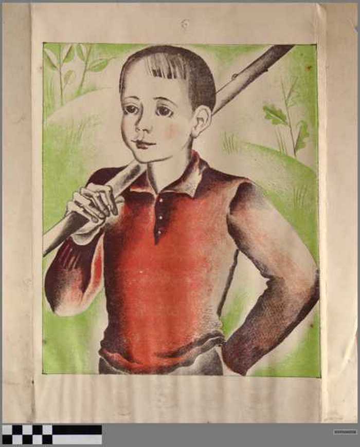 Gekleurde krijttekening