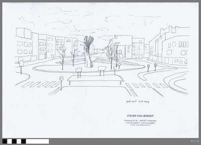 Grote voet 10 m hoog.