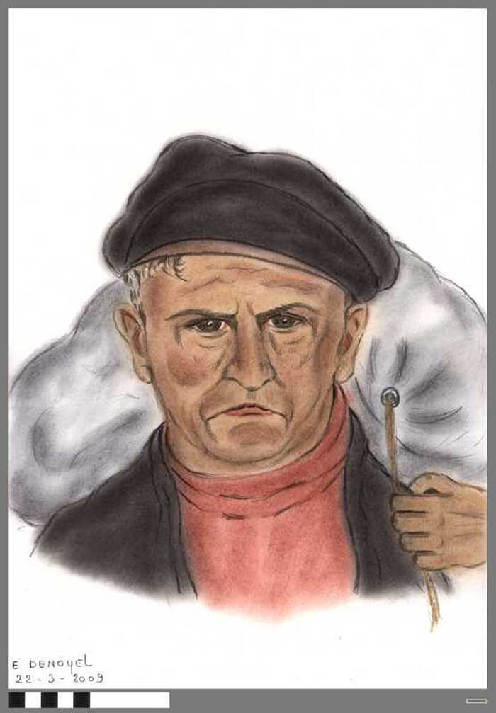 Visser met plunjezak