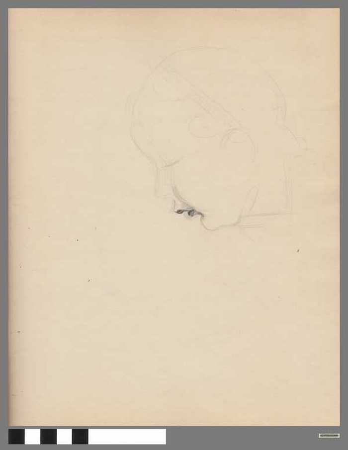 Originele schets in boekje - Kindergezicht