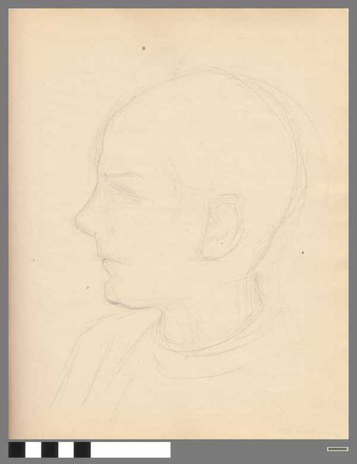 Originele schets in boekje - Portret