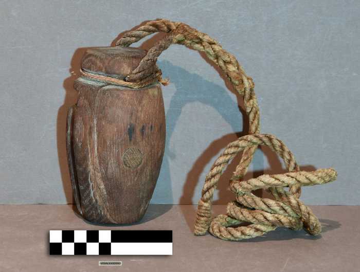 Eénschijfsblok met touw