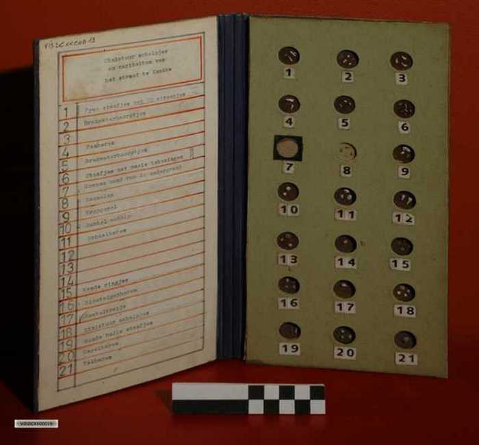 Mapje met miniatuur schelpjes