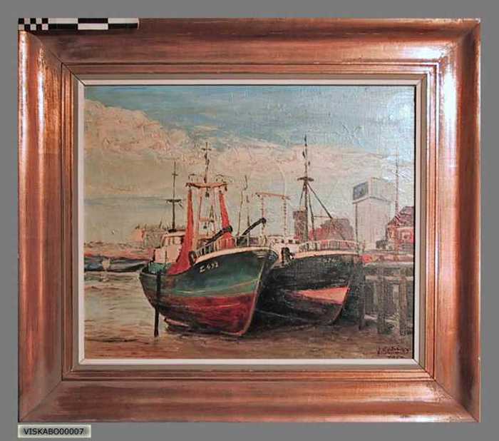 Zeebrugse vissersboten aan de kade in de haven van Zeebrugge.