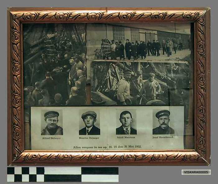 Samenstelling rouwkaartje en fotos begrafenisplechtigheid van de H15 - vergaan op 31 mei 1932