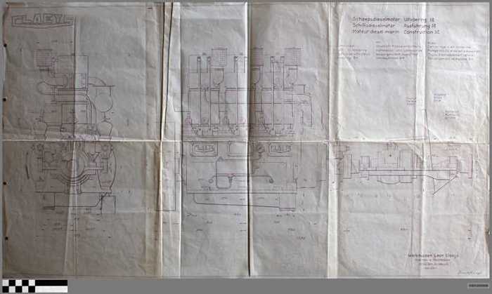 Claeys - Scheepsdieselmotor Uitvoering 3E - Schiffsdieselmotor Ausführung 3 E - Moteur diesel marin - Construction 3E