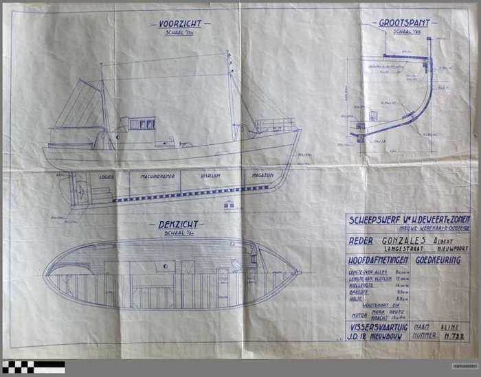 Vissersvaartuig J.D. 12 - Nieuwbouw - Naam: Aline, Nummer: N.722