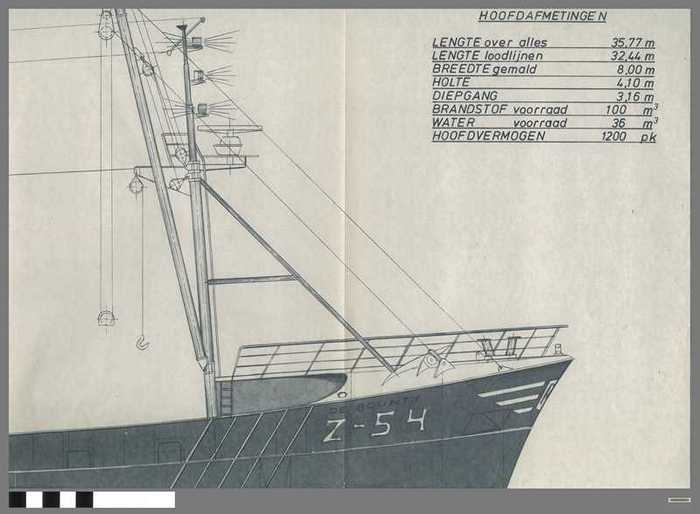 Algemeen plan - Boomkotter Z-54  - Tekening nr  A0-383 A