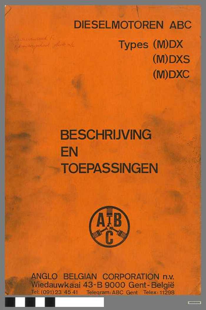 Dieselmotoren ABC types (M) DX, (M) DXS, (M) DXC - Beschrijving en toepassingen