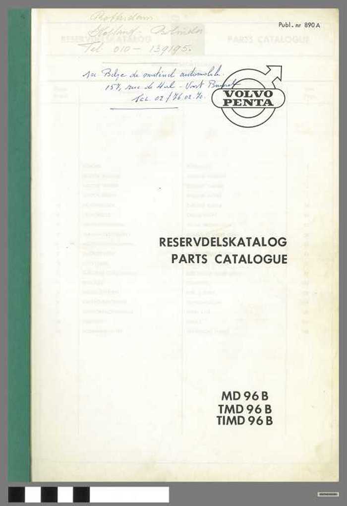 Volvo Penta - Reservdelskatalog - Parts Cataloque - MD 96 B, TMD 69 B, TIMD 96 B
