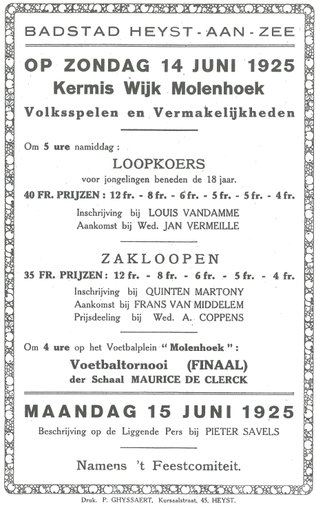 affiche wijkkermis juni 1925
