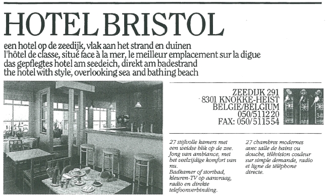 advertentie hotel bristol